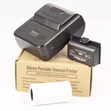 Imagem de Mini Impressora Portatil Termica 80mm Bluetooth Ios Android - Goldensk