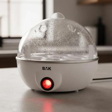 Imagem de Cozedor De Ovos Elétrico 7 Ovos A Vapor 220v Branco - BAK, 220V