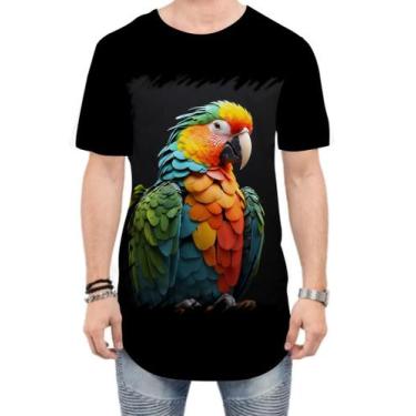 Imagem de Camiseta Longline Papagaio Brasileiro Pássaro 2 - Kasubeck Store®, P