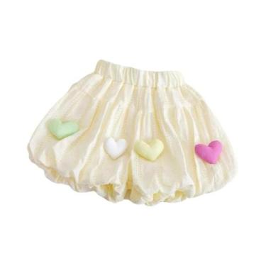 Imagem de Shorts De Verão Para Meninas Com Decoração Colorida De Flores, Abóbora