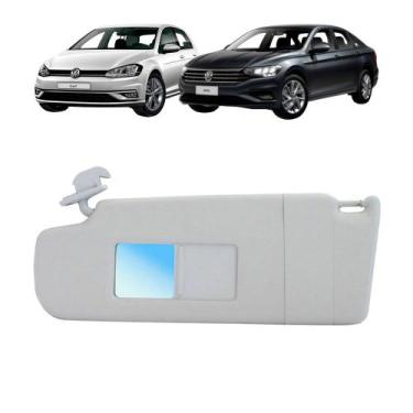 Imagem de Quebra Sol Cinza com Espelho e Bolsa Volkswagen Golf/jetta 2008 a 2012