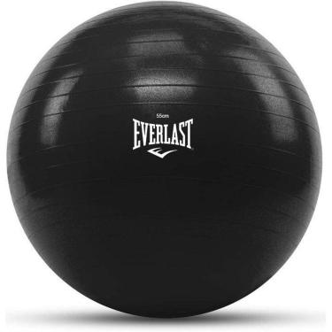 Imagem de Bola Suiça de Pilates e Yoga Funcional e Academia Everlast 55 cm - Anti Estouro com Bom...