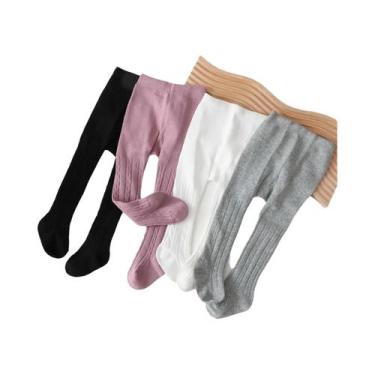 Imagem de Meias De Malha De Algodão Respirável Para Bebês Meninas, 4 Pares, Para