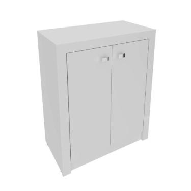 Imagem de Balcão para Escritório com 2 Portas e 1 Prateleira ME4103 Branco Tecno