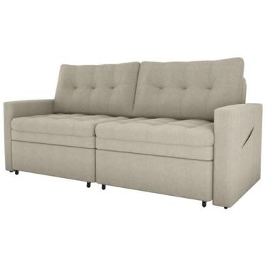 Imagem de Sofá-cama Lugares Retrátil Bipartido Reclinável Veludo Matrix Nayla, B