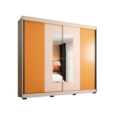 Imagem de Guarda-roupa Casal com Espelho 4 Gavetas 2 Portas de Correr Araplac Be