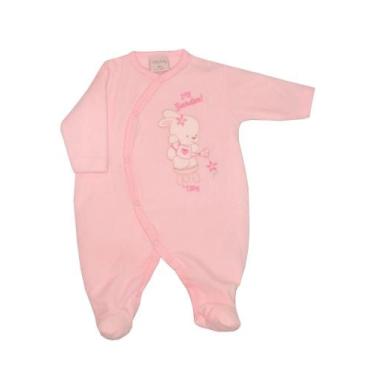 Imagem de Macacão Longo Plush Coelhinha Rosa Tilly Baby, M, Rosa