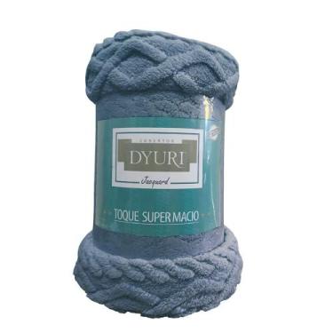 Imagem de Cobertor de Microfibra Casal Dyuri Tricot - Jolitex, CINZA