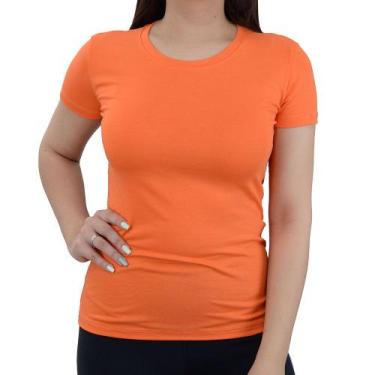 Imagem de Camiseta Feminina Hirlogs Viscose Laranja - 2704, P