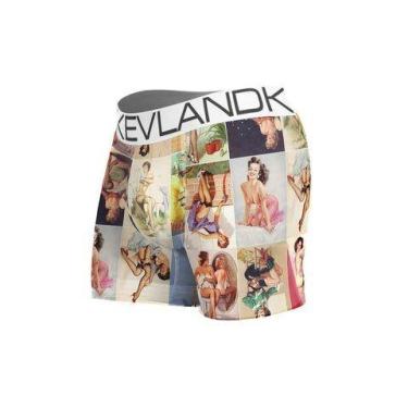 Imagem de Cueca Boxer Kevland Pinups, P, Branco