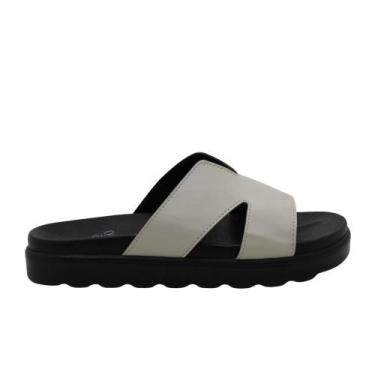 Imagem de Tamanco Papete Improviso Plataforma Feminina, Off white, 35
