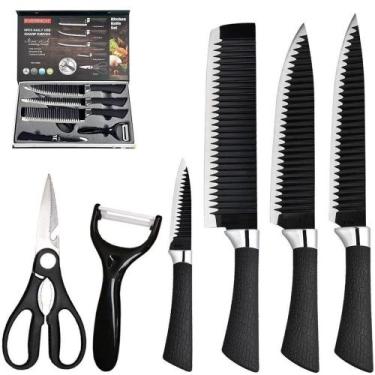 Imagem de Kit Profissional de Facas 6 Peças Premium Churrasco Barato - Evryealth