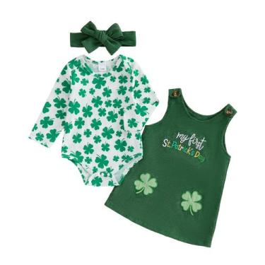 Imagem de Roupas Ayalinggo St Patricks Baby Girl Outfit Macacão