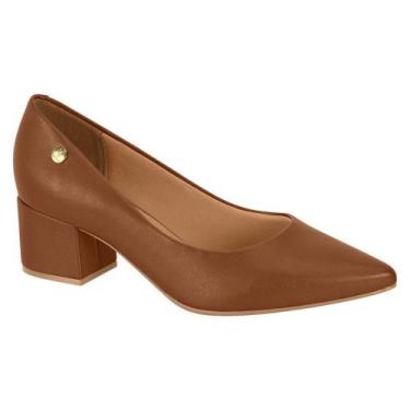 Imagem de Scarpin Feminino Salto Bloco Pelica Mocca Vizzano 1220.315, 35