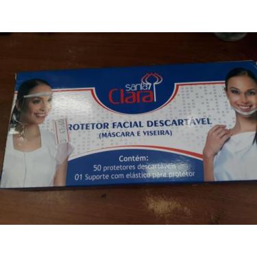Imagem de Mascara Protetora Facial Higienica Descartável 50un Santa Clara