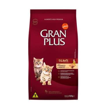 Imagem de Ração GranPlus para Gatos Filhotes Sabor Frango e Arroz