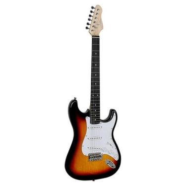 Imagem de Guitarra giannini strato 3 singles g100-3ts/wh escudo wh ggx-1s-3ts/wh