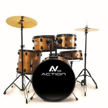 Imagem de Bateria turbo action 20 - madeira escura (mogno)