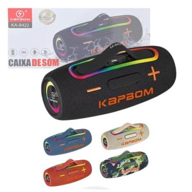 Imagem de Caixa de Som Bluetooth Portátil À Prova D'agua 20W BASS LED TWS Kapbom