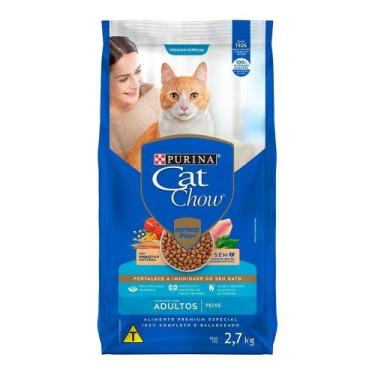 Imagem de Ração Purina Cat Chow para Gatos Adultos Peixe 2,7kg - Nestle Purina R