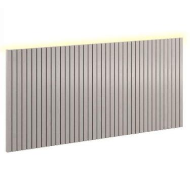 Imagem de Painel Decorativo Ripado 230x109x49 Cm Cinza Com Led - Matic - MATIC M