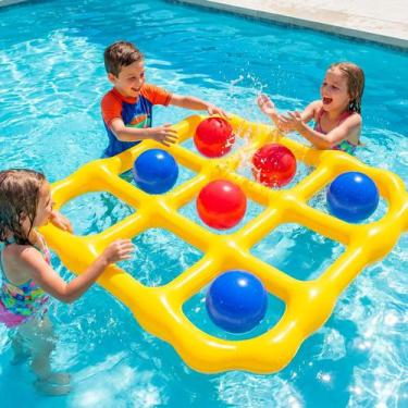 Imagem de Jogo de Piscina Max Fun Inflável Jogo da Velha 136x132 cm