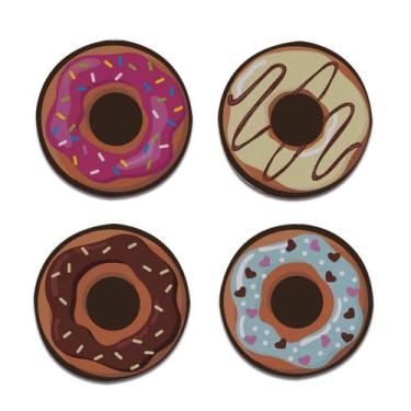 Imagem de Porta Copos Divertido Donuts Cozinha Criativa Geek - Geek Vip, Marrom