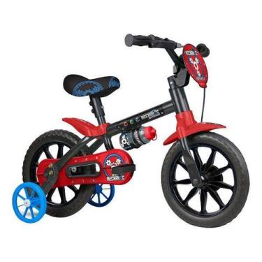 Imagem de Bicicleta Aro 12 Mechanic Com Rodinhas e Squeeze - Nathor, 12", Preto,