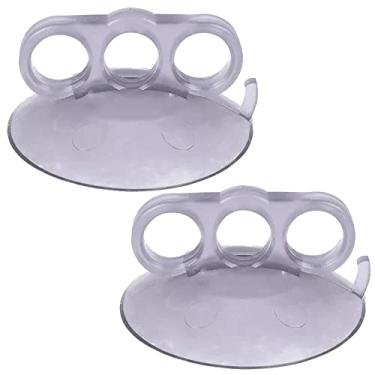 Imagem de 2 Ventosa Garra 3 Dedos PVC Cristal 110mm Martelinho De Ouro