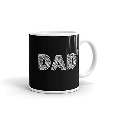 Imagem de Caneca branca brilhante masculina pai 2, duas crianças, dia dos pais, pai dos dois