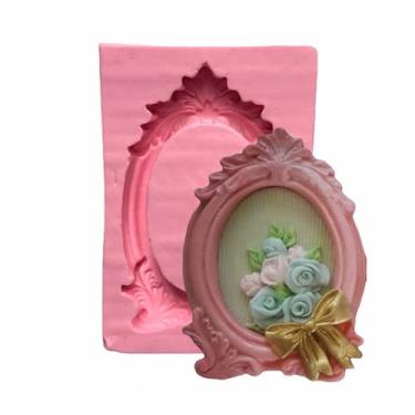 Imagem de Molde De Silicone Porta Retrato Moldura Confeitaria Rb135