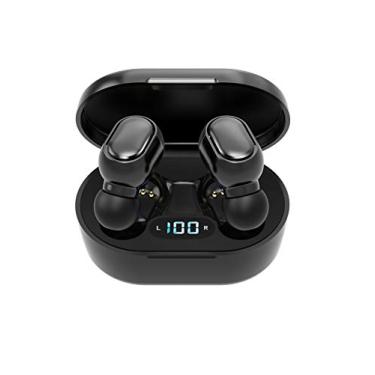 Imagem de AISAMEFE Fones de ouvido sem fio Bluetooth com visor digital de LED, impermeável, tecnologia Bluetooth V5.0, mini design, controle de pressão 2.0 40 horas de diversão para esportes e trabalho