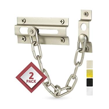 Imagem de Jack N'Drill Pacote com 2 Cadeados de Corrente, Cadeado de Corrente Exclusiva com Comprimento de Corrente Estendido, 100% de Segurança à Prova de Crianças, Cadeados de Corrente Resistentes para Porta