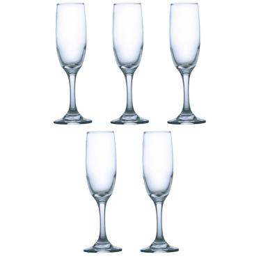 Imagem de Jogo de Taças Rioja Champagne 177ml de Vidro Luxo - 5Un