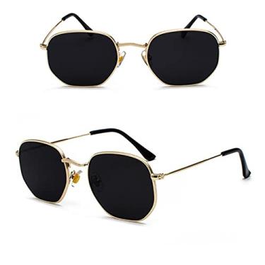 Imagem de Men Women Sunglasses Square Polygon Sun Glasses Designer Retro Shades Metal Frame Eyewear UV400,1,China