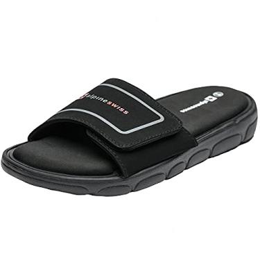 Imagem de Alpine Swiss Sandália masculina Gabe Cloud Slide | Palmilha de espuma ultraconfortável com absorção de choque com suporte de arco | Alça ajustável à prova d'água e tração antiderrapante | Ótimo para