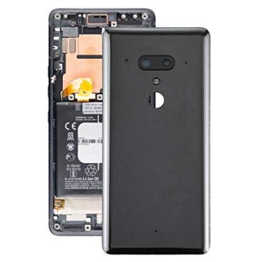 Imagem de HONGYAN Peças de substituição de telefone celular Tampa traseira da bateria com lente da câmera para HTC U12 + Acessórios telefônicos
