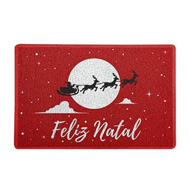 Imagem de Capacho/Tapete 60 x 40 cm - Feliz Natal, Vermelho, Beek Geek's Stuff