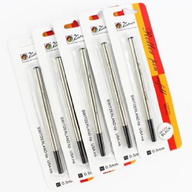 Imagem de Refil de caneta esferográfica Gullor 5 peças Picasso 0,5 preto refil de tinta dos EUA