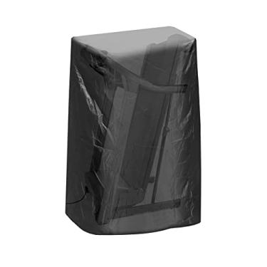 Imagem de QWORK Capa de esteira, dobrável à prova de poeira, tecido Oxford, preta, capa dobrável para proteção solar interna e externa