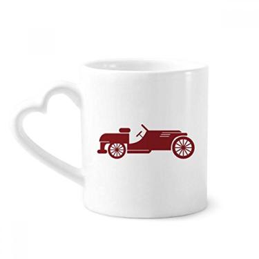 Imagem de Caneca vermelha geométrica clássica de desenho de carros caneca de café cerâmica copo de coração de vidro