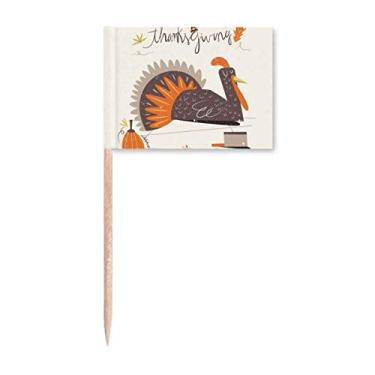 Imagem de Decoração de festa com estampa de peru para o Dia de Ação de Graças