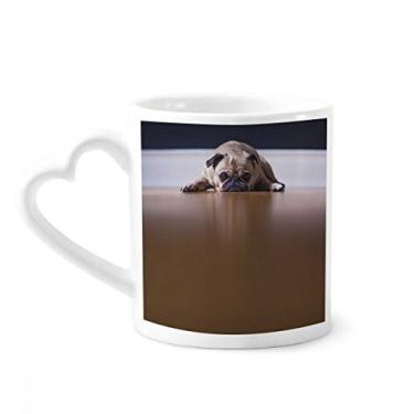 Imagem de Caneca com imagem de piso de cachorro animal caneca de café cerâmica copo de coração de vidro