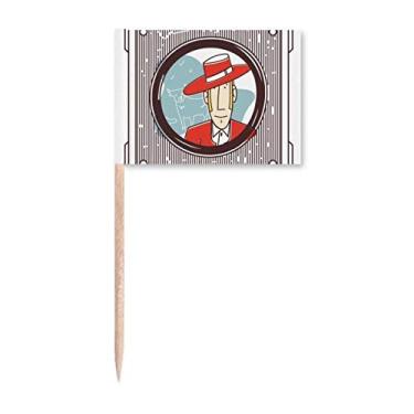 Imagem de Artigo vermelho ilustração espanhola palito bandeiras marcadoras decoração de festa
