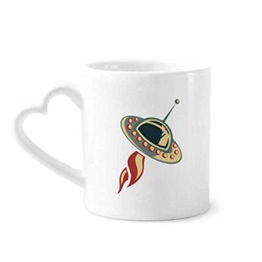 Imagem de Caneca Universe Alien Monster UFO café cerâmica copo de coração de vidro