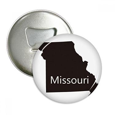 Imagem de Missouri America — Emblema multifuncional com mapa dos EUA, abridor de garrafas e ímã de geladeira