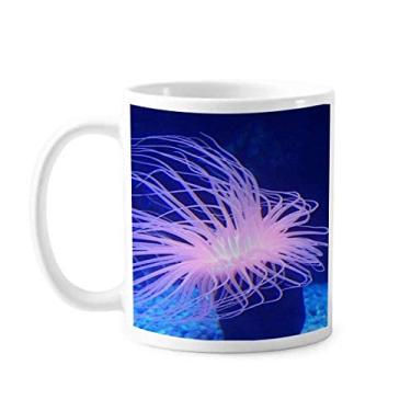Imagem de Caneca azul oceano água-viva ciência natureza caneca cerâmica café porcelana xícara louça