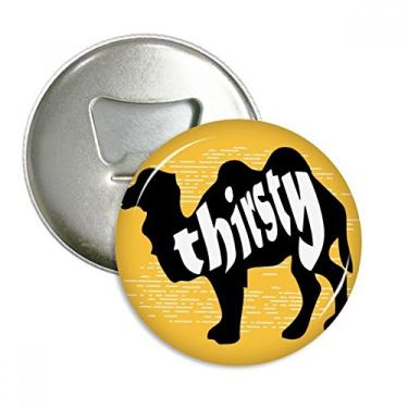 Imagem de Emblema multifuncional com desenho de camelo preto e ímã de geladeira