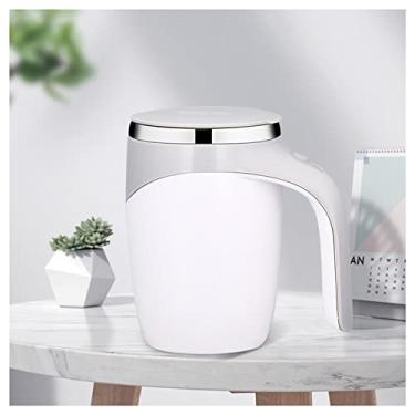 Imagem de Caneca de café de agitação magnética automática Copo de agitação magnético Copo giratório Copo de mistura de viagem para escritório em casa Adequado para café/leite/chá/chocolate quente