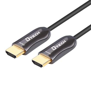 Imagem de Cabo HDMI 2.0 DTECH ultrafino de fibra extralonga suporta 4K a 60Hz 18 Gbps de alta velocidade, 50ft
